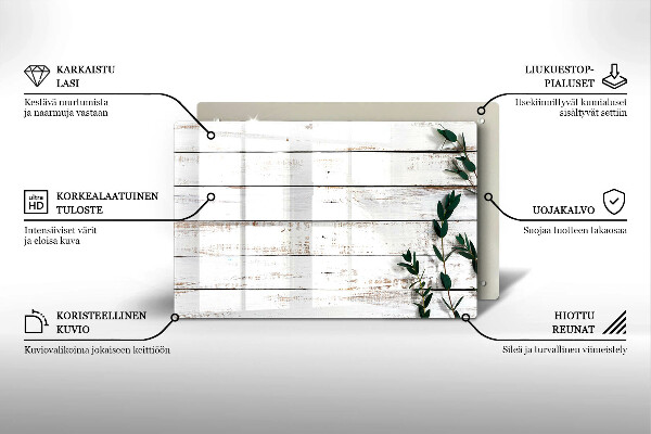 Dessous de verre pour bougies funéraires Vieilles planches et feuilles