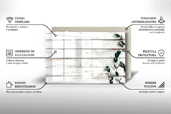 Dessous de verre pour bougies funéraires Vieilles planches et feuilles