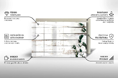 Dessous de verre pour bougies funéraires Vieilles planches et feuilles