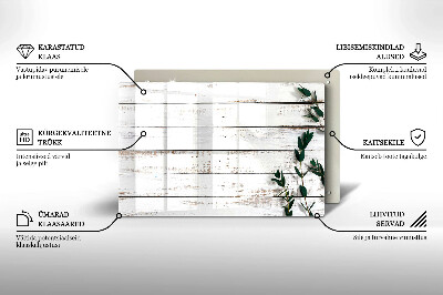 Dessous de verre pour bougies funéraires Vieilles planches et feuilles