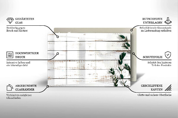 Dessous de verre pour bougies funéraires Vieilles planches et feuilles