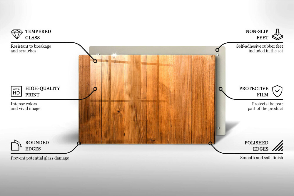 Plaque en verre pour lanterne funéraire Planches de bois