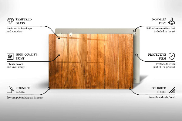 Plaque en verre pour lanterne funéraire Planches de bois