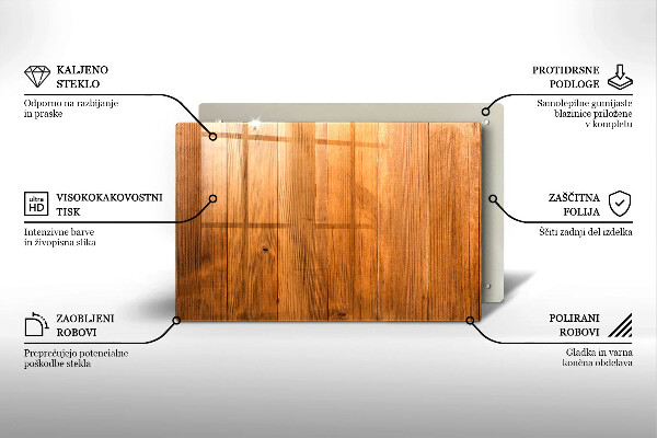 Plaque en verre pour lanterne funéraire Planches de bois