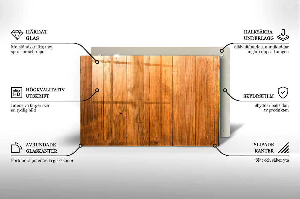 Plaque en verre pour lanterne funéraire Planches de bois