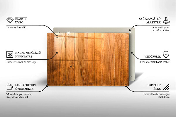 Plaque en verre pour lanterne funéraire Planches de bois