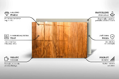 Plaque en verre pour lanterne funéraire Planches de bois