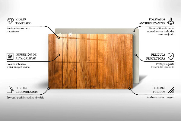 Plaque en verre pour lanterne funéraire Planches de bois