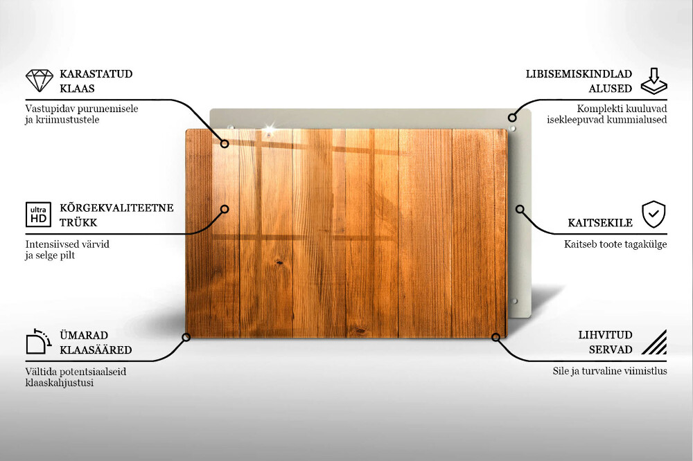 Plaque en verre pour lanterne funéraire Planches de bois