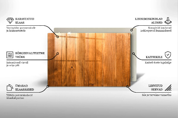 Plaque en verre pour lanterne funéraire Planches de bois