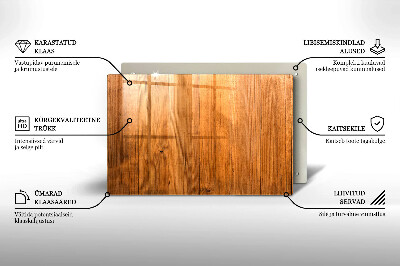 Plaque en verre pour lanterne funéraire Planches de bois