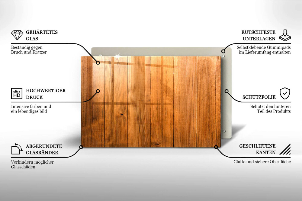 Plaque en verre pour lanterne funéraire Planches de bois