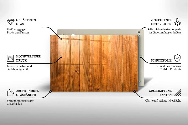 Plaque en verre pour lanterne funéraire Planches de bois