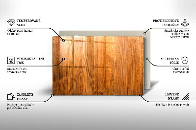 Plaque en verre pour lanterne funéraire Planches de bois