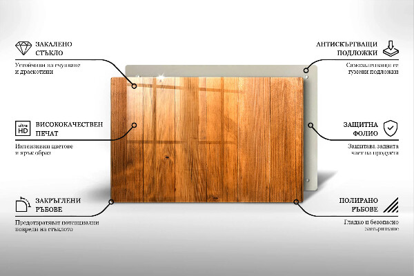 Plaque en verre pour lanterne funéraire Planches de bois