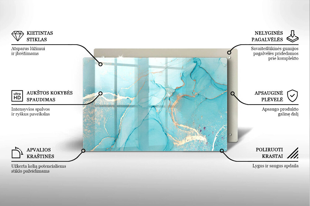 Dessous de verre pour bougies funéraires Abstraction de pierre