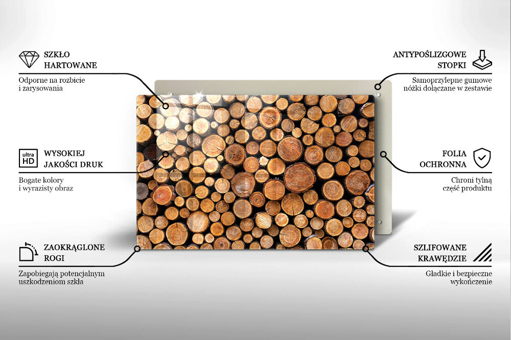 Dessous de verre pour bougies funéraires Troncs d'arbres