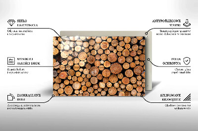 Dessous de verre pour bougies funéraires Troncs d'arbres