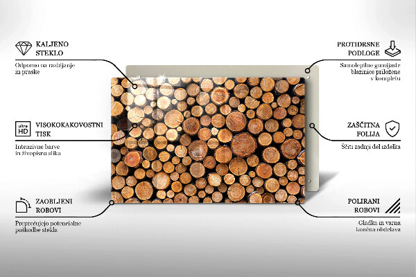 Dessous de verre pour bougies funéraires Troncs d'arbres