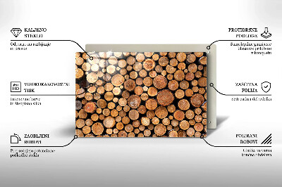 Dessous de verre pour bougies funéraires Troncs d'arbres