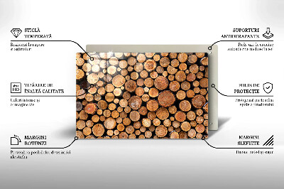 Dessous de verre pour bougies funéraires Troncs d'arbres