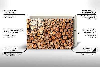 Dessous de verre pour bougies funéraires Troncs d'arbres