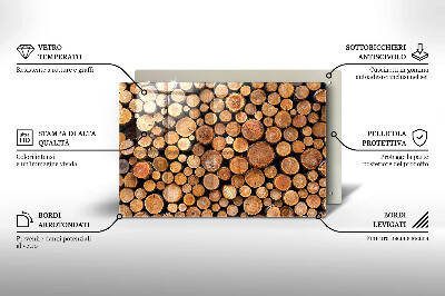 Dessous de verre pour bougies funéraires Troncs d'arbres