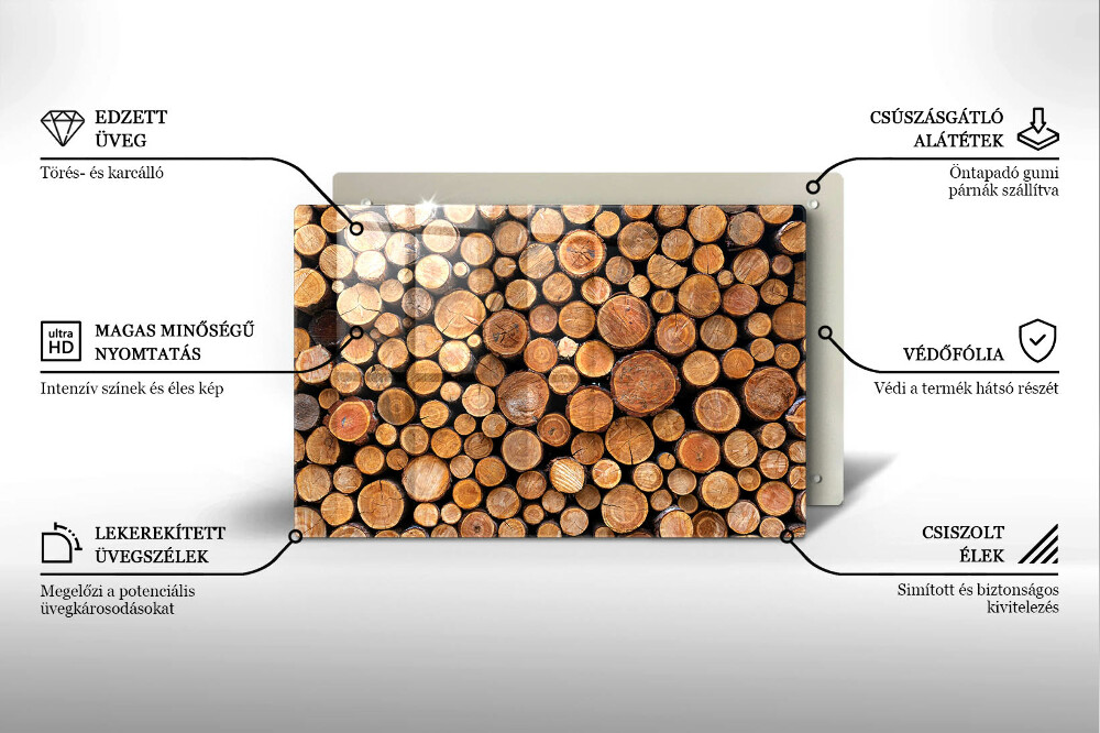 Dessous de verre pour bougies funéraires Troncs d'arbres