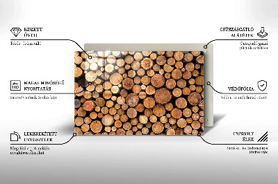 Dessous de verre pour bougies funéraires Troncs d'arbres