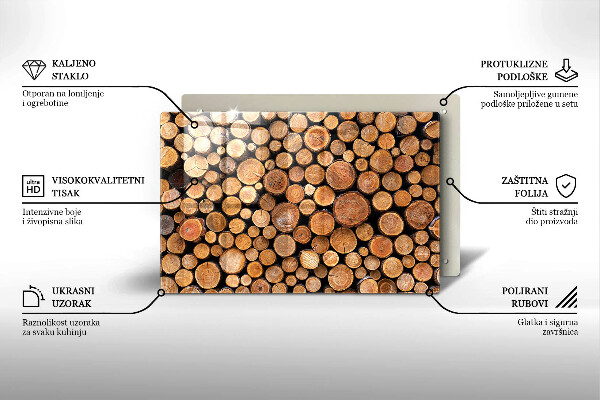 Dessous de verre pour bougies funéraires Troncs d'arbres