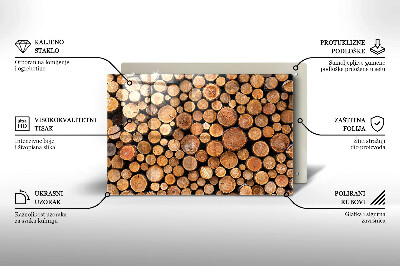 Dessous de verre pour bougies funéraires Troncs d'arbres