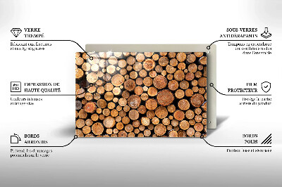 Dessous de verre pour bougies funéraires Troncs d'arbres