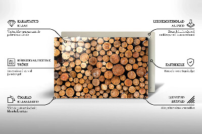 Dessous de verre pour bougies funéraires Troncs d'arbres