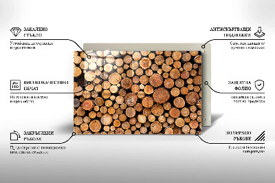 Dessous de verre pour bougies funéraires Troncs d'arbres