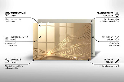 Plaque en verre pour lanterne funéraire Abstraction moderne