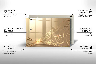 Plaque en verre pour lanterne funéraire Abstraction moderne