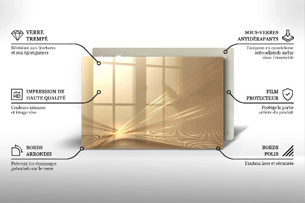 Plaque en verre pour lanterne funéraire Abstraction moderne