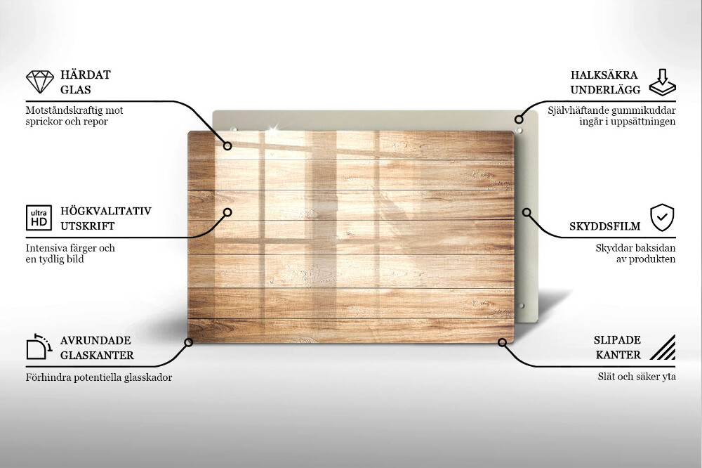 Dessous de verre pour bougies funéraires Planches de bois