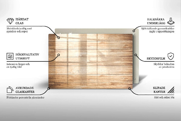 Dessous de verre pour bougies funéraires Planches de bois