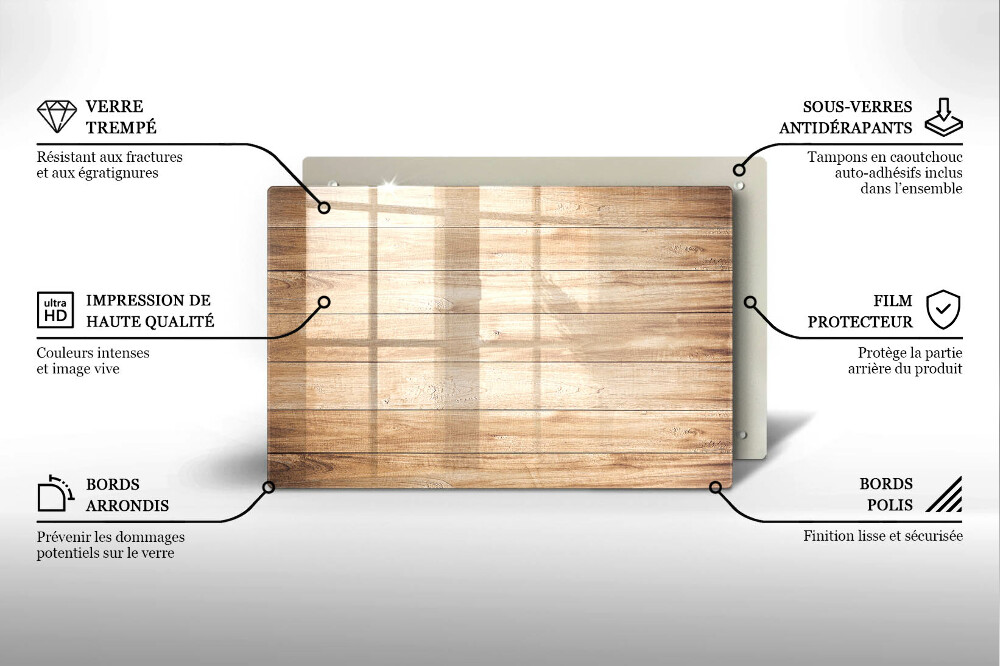 Dessous de verre pour bougies funéraires Planches de bois