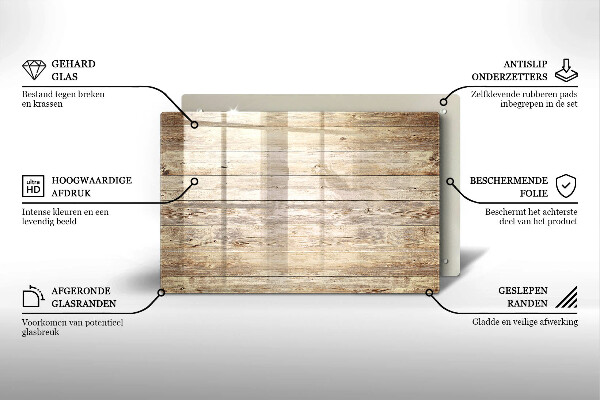 Dessous bougie funéraire Planches de bois