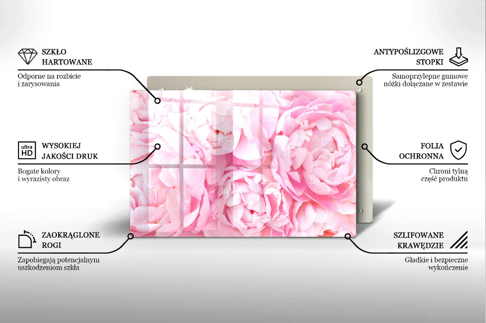 Dessous de verre pour bougies funéraires Pivoines délicates