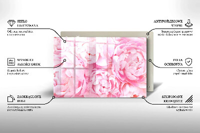 Dessous de verre pour bougies funéraires Pivoines délicates