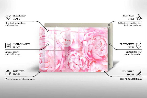 Dessous de verre pour bougies funéraires Pivoines délicates