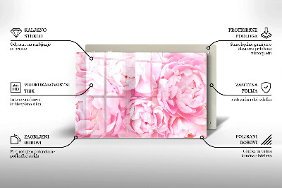 Dessous de verre pour bougies funéraires Pivoines délicates