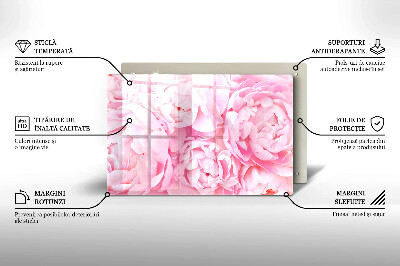 Dessous de verre pour bougies funéraires Pivoines délicates