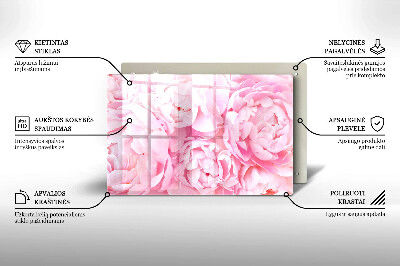 Dessous de verre pour bougies funéraires Pivoines délicates