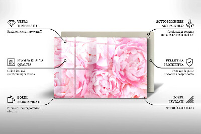 Dessous de verre pour bougies funéraires Pivoines délicates