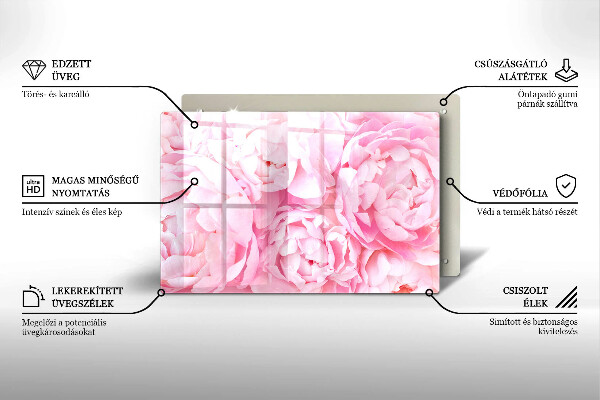 Dessous de verre pour bougies funéraires Pivoines délicates