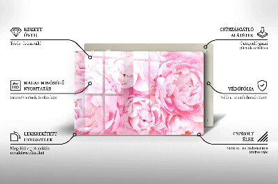 Dessous de verre pour bougies funéraires Pivoines délicates